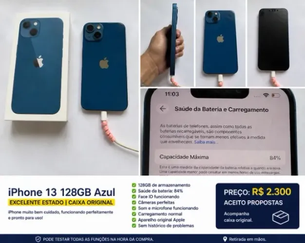  iPhone 13 Azul 128GB