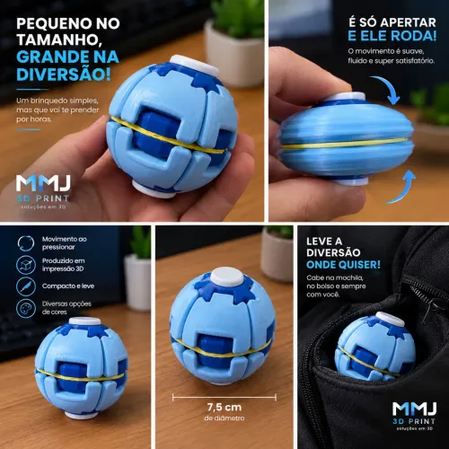 Bola Giratória Fidget Toy 3D