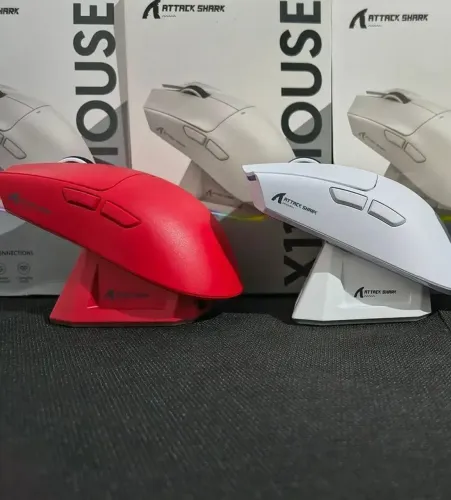 Mouse attack shark x11 UNIDADE ( VERMELHO OU BRANCO)