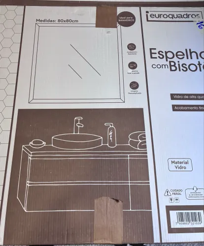 Espelho bisotê 80x80cm