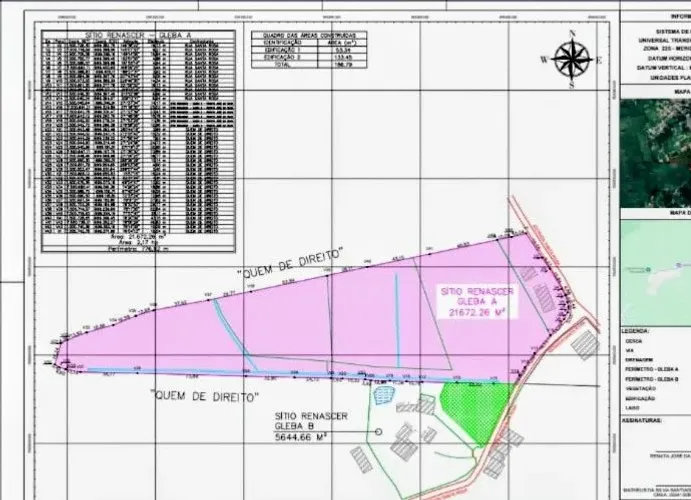 2 , hectares (20.000 metros quadrados )para a construção da sua chácara dos sonhos!