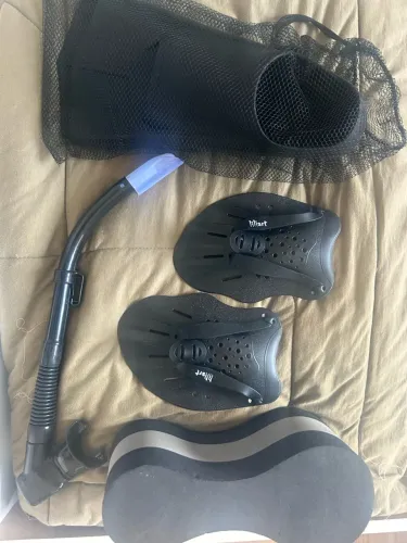 Kit Natação - Pé de pato/Snorkel/pull Buoy/Palmar