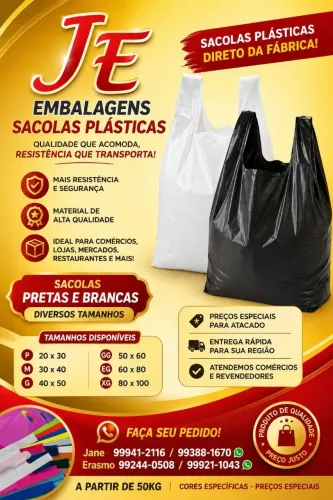 Sacolas plástica