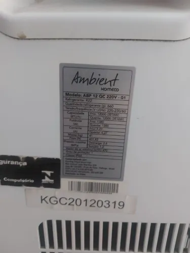 Ar condicionado komeco 12000btus