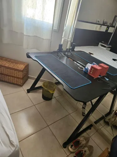 Mesa Gamer Superframe Epic, Com Suporte Para Headset E Copo