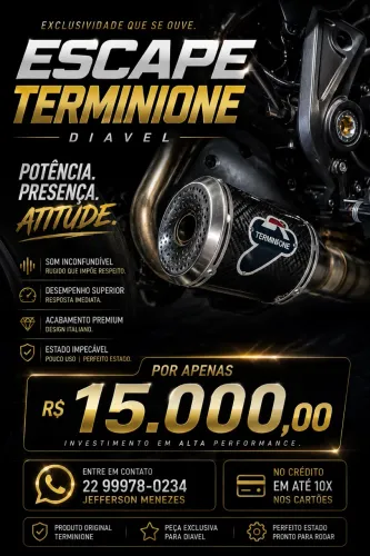 Vendo escape Terminione para Diavel
