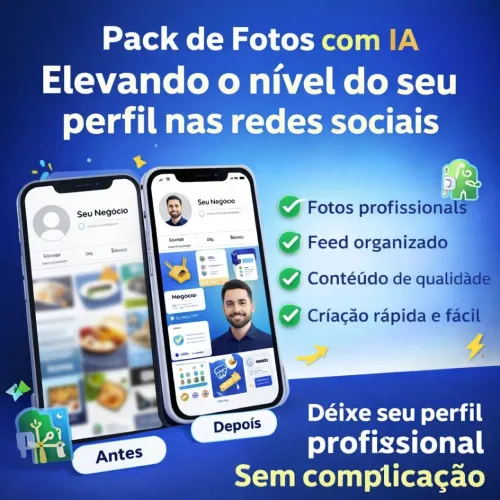 Pack de fotos com IA, Landing Pages e automação 