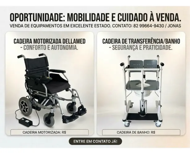 Cadeira de transferência( nova )e cadeira elétrica ( semi nova )