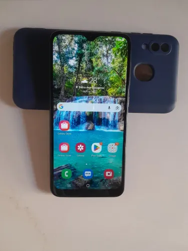 Samsung galaxy A20 biometria capa carregador