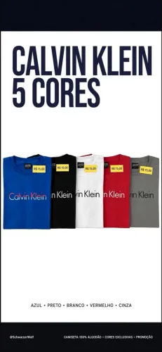 Camisetas no atacado R$ 15,00