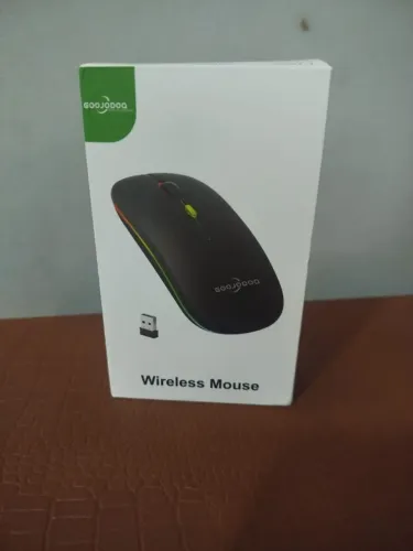 mouse sem fio goojodoq recarregável (bluetooth + usb) - novo na caixa