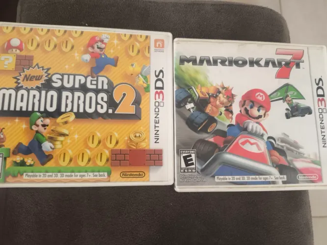 New super Mario bros 2 + Mario kart 7 jogos 3ds
