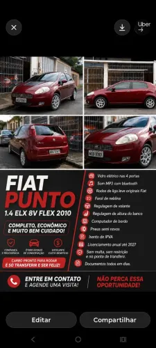 Fiat Punto ELX 1.4 Fire Flex 8V 5P 2010