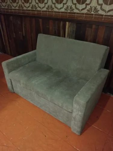 Sofá cama tecido suede em ótimo estado