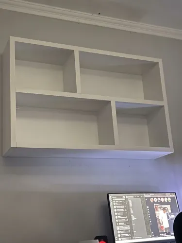 Nicho Organizador / Armário Aéreo de Parede em MDF Branco