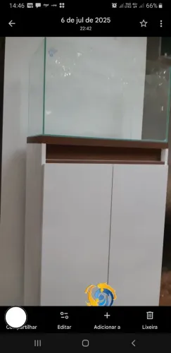 Móvel Branco para aquário 80x35