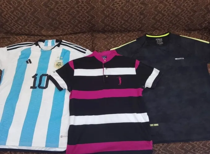 kit 3 camisetas masculinas