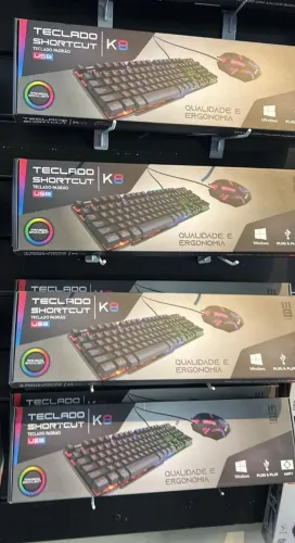 Kit de Teclado e Mouse com fio