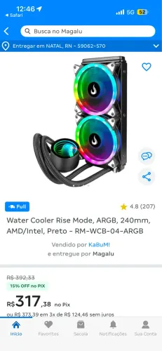 Watercooler 240mm rise mode