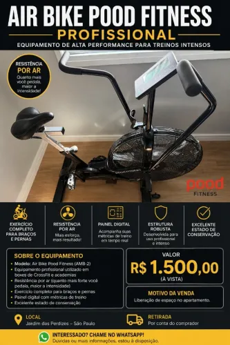 Air Bike Pood Fitness CrossFit AMB-2 Profissional