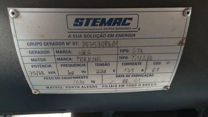 Gerador diesel 75kva