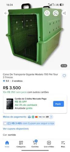 Caixa Transporte Animal Grande