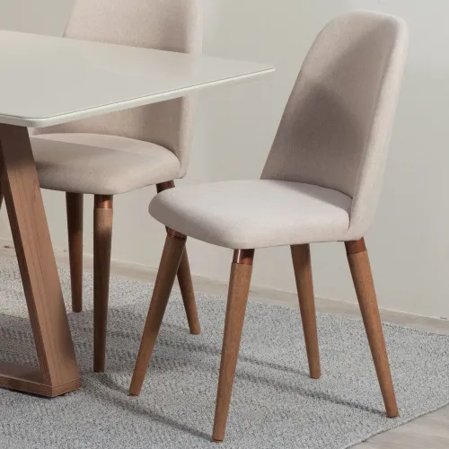 Mesa de Vidro Off White + 2 Cadeiras Giratórias
