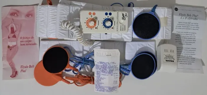 Aparelho Ginástica Elysée Belt Plus Anos 2000 C/ Manual E Bolsa - Funcionando
