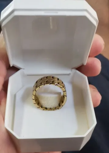 ANEL DE OURO BANHADO 18K ACIUM