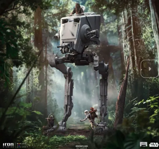 AT-ST and Chewbacca Iron Studios Star Wars