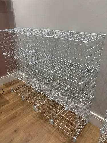 Estante Balcão Organizadora de Metal Aramado 12 Nichos