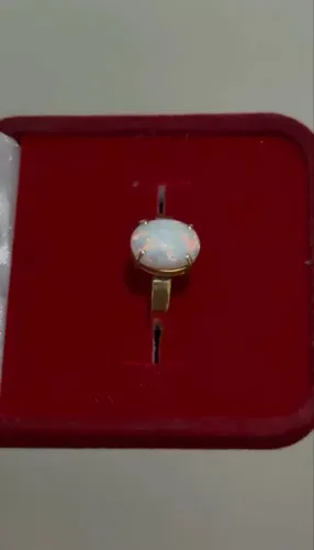 Anel ouro 18k Opala Nobre extra