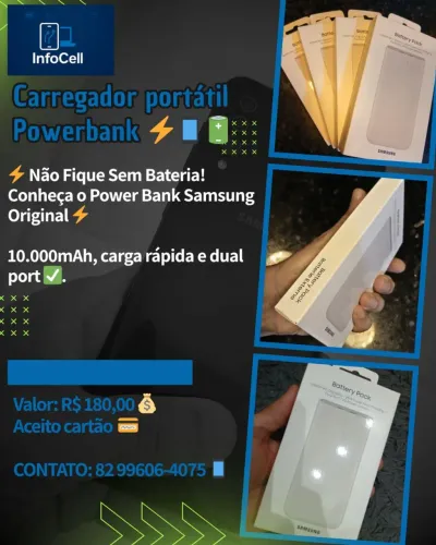 CARREGADOR PORTÁTIL POWERBANK SAMSUNG 