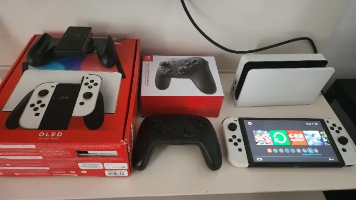 Nintendo Switch Oled Branco Desbloqueado 256gb