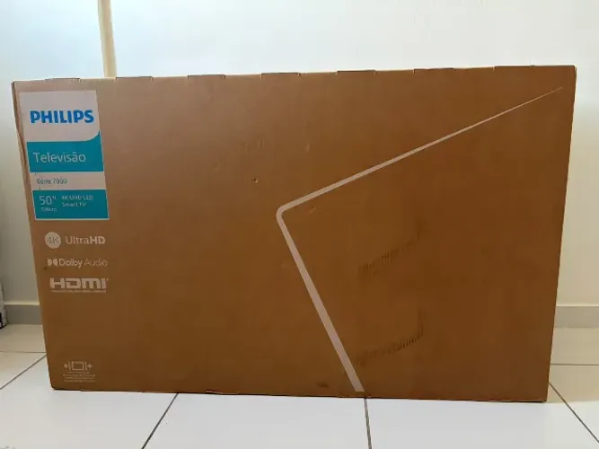 Philips Smart TV 50 LED Ultra HD 4K 50PUG7019 Google TV(Lacrada, nf e garantia)