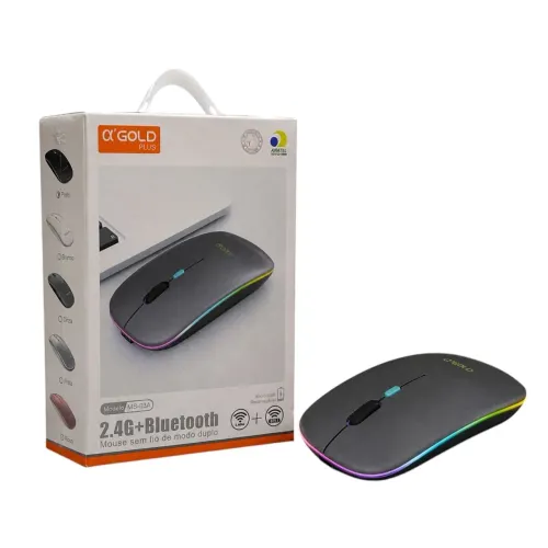 MOUSE SEM FIO BLUETOOTH GOLD PLUS MS-03A