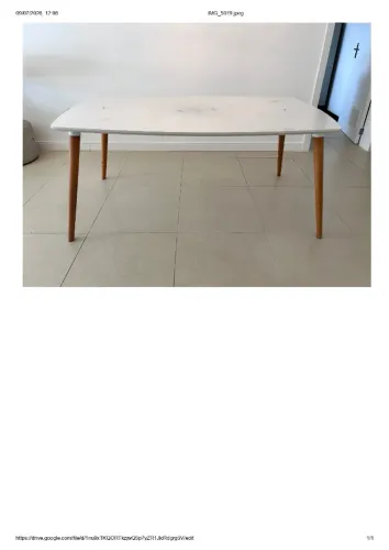 Mesa de jantar branca retangular Tokstok