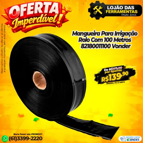 Mangueira Para Irrigação Rolo Com 100 Metros *00 Vonder