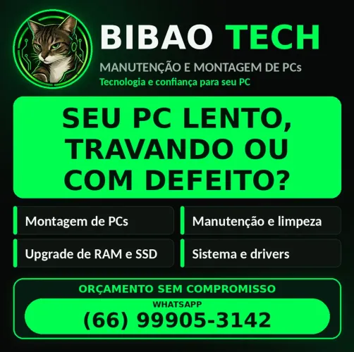 Assistência de PC | Formatação, Limpeza e Montagem | A partir de R$ 30