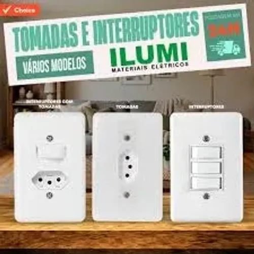 NOVO - Interruptores e Tomadas da Marca ILUMI