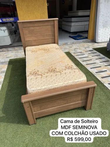 Cama de Solteiro MDF SEMINOVA- ENTREGO