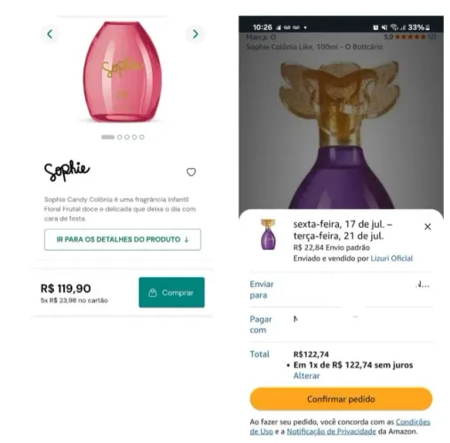 PROMOÇÃO VENDO PERFUME INFANTIL NOVO DE R$115,00 POR R$90,00