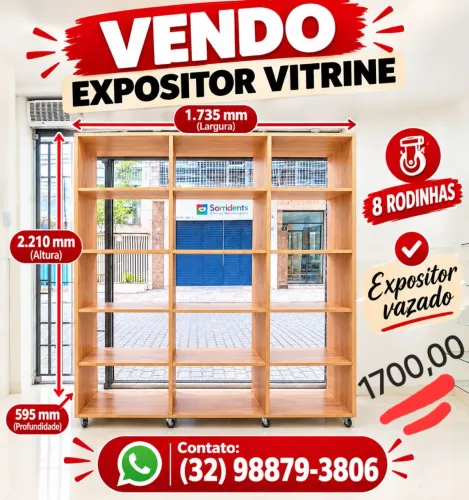 Expositor para vitrine