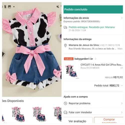 Conjunto vaquinha 