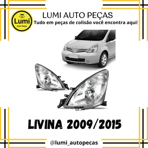 Farol Nissan Livina 2009 a 2015 - NOVO!!