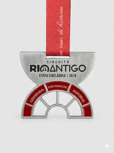 Medalha Corrida de Rua Circuito Rio Antigo Etapa Cinelândia 2019
