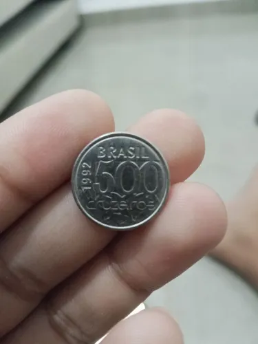 Moeda 500 Cruzeiros 1992 Tartaruga Marinha invertida Erro Reverso invertido 180? - rara