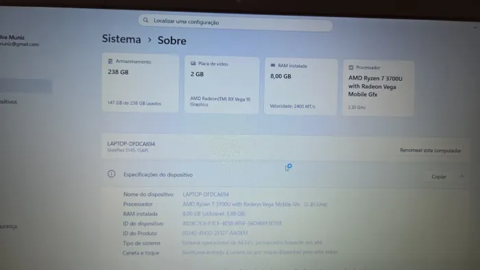 Notebook Lenovo Idepad
