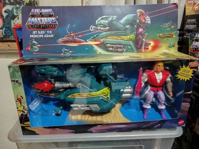 Heman  jet sled na caixa+hq Heman vs Superman 