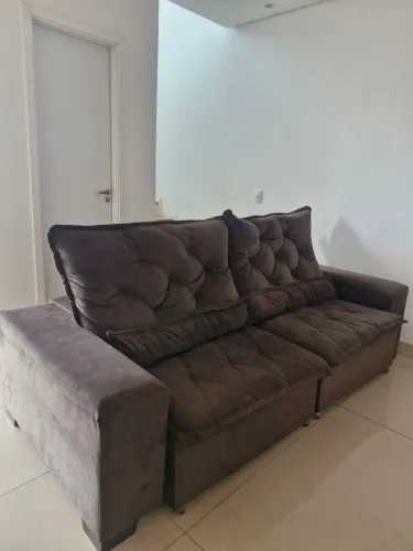 Venda Sofá/Cama em suede, 4 lugares